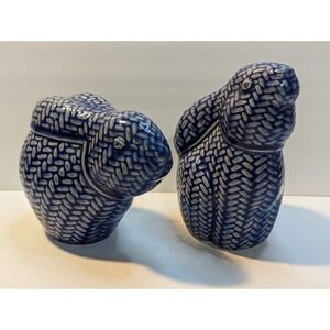 Blue glaze bunnies BRN